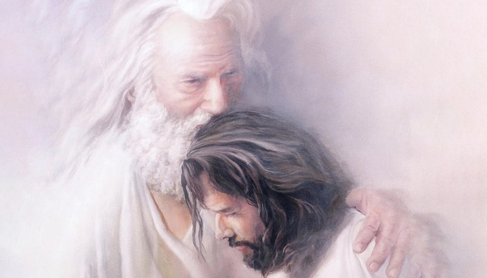 Padre Celestial abrazando a Jesús