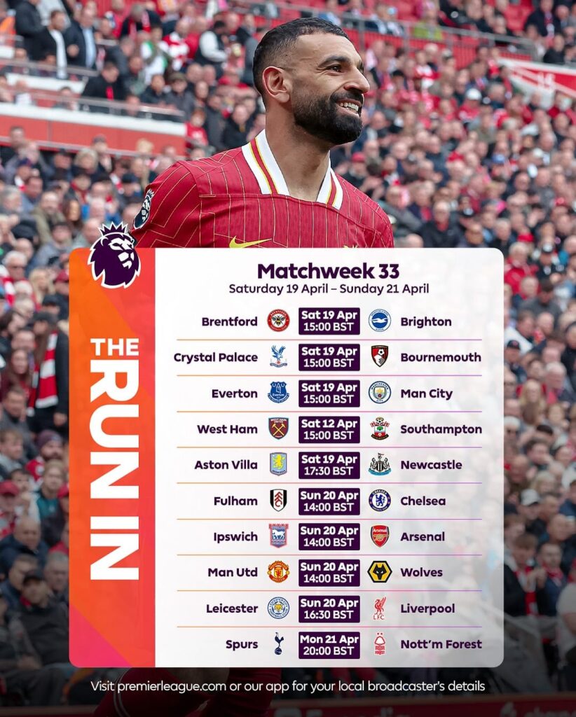 Partido entre Liverpool y Leicester se disputará el domingo 20 de abril