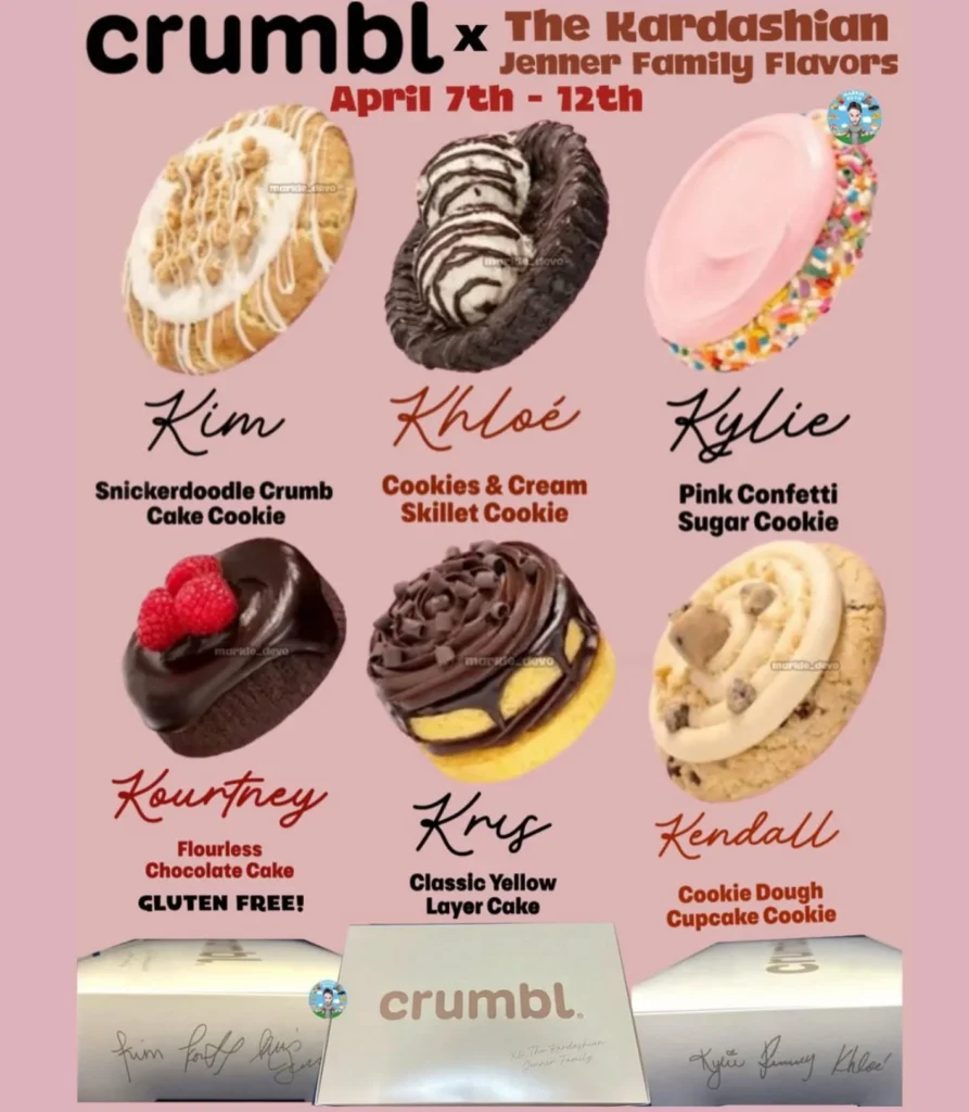 Menu Crumbl x The Kardashian